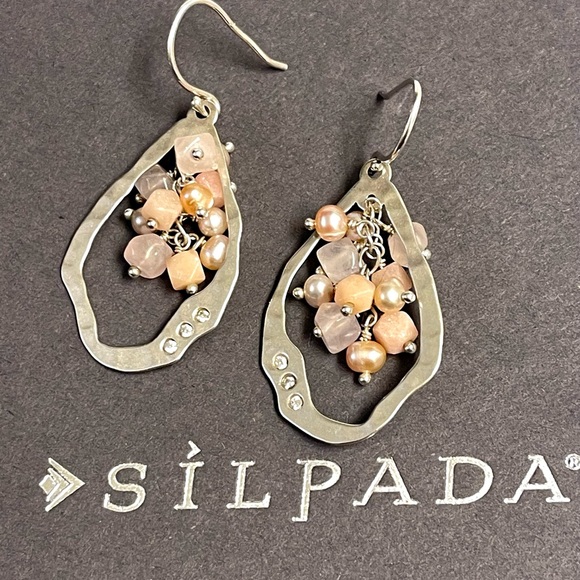 Silpada Sterling Silver Blush Grape Earrings - Picture 6 of 6
